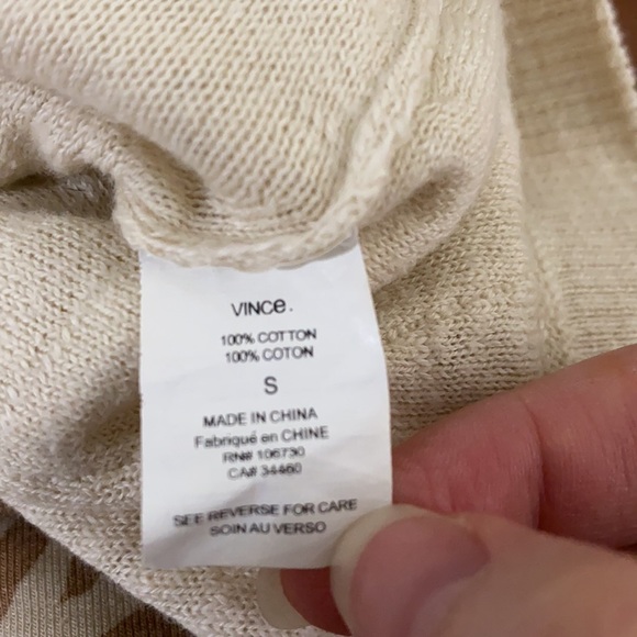 Vince textured sweater tank with pockets size S - Picture 9 of 10